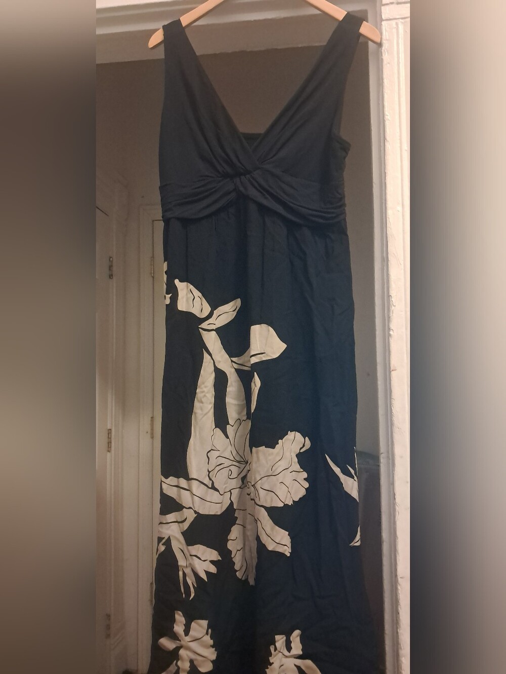 Soft Surroundings Black Floral Dress